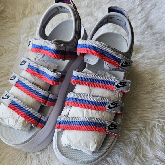 Nike For Women Sandals - Gray, Red, and Blue - Picture 6 of 7